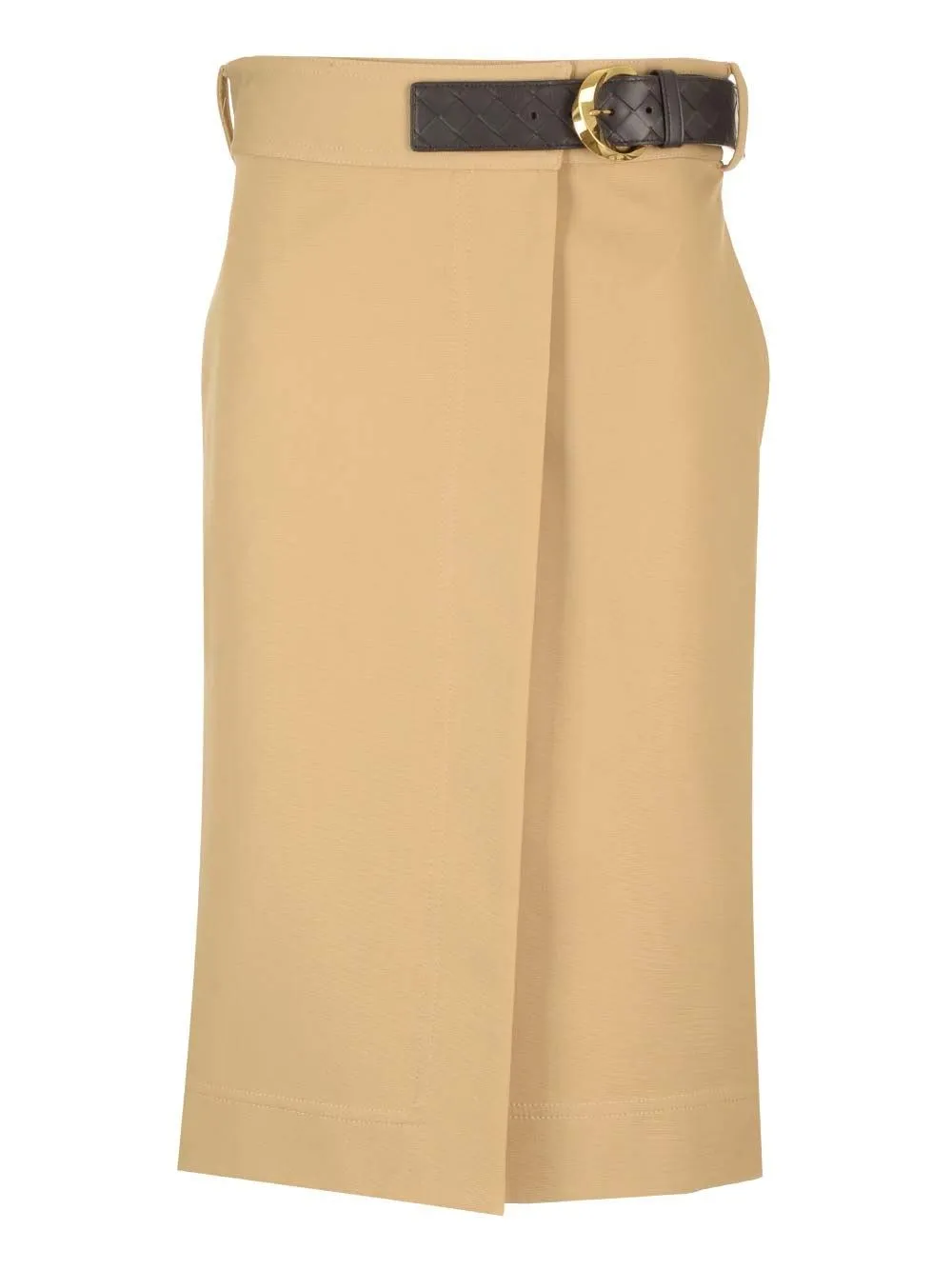  Bottega Veneta  Gonna midi in tela beige  