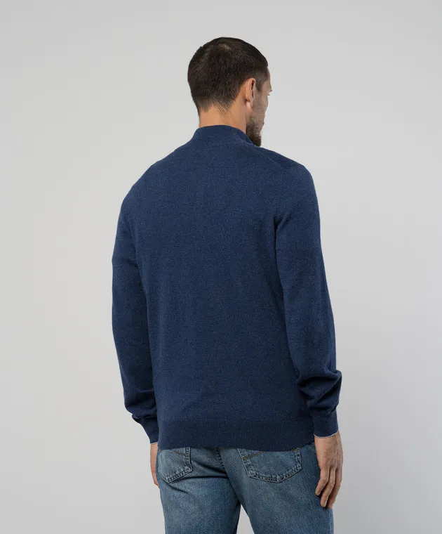 Brunello Cucinelli Maglia in cashmere blu M2200124