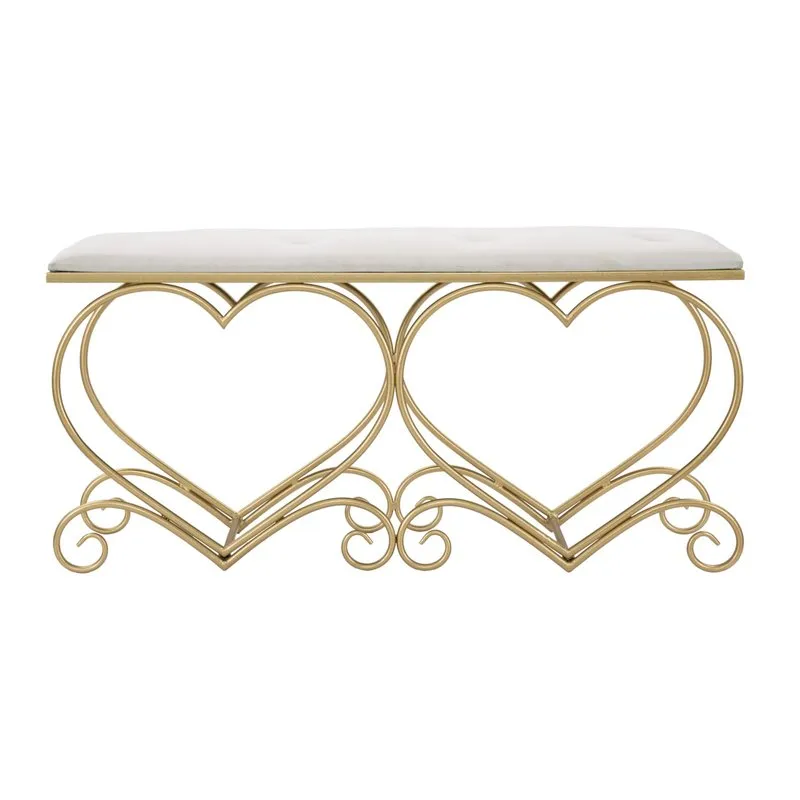 Charme 1921 Panca Heart Crema cm 105x37,5x51,5
