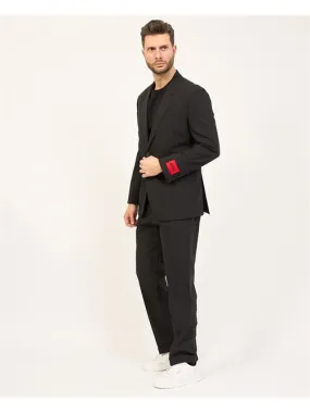 Completo elegante uomo Hugo nero con logo a contrasto