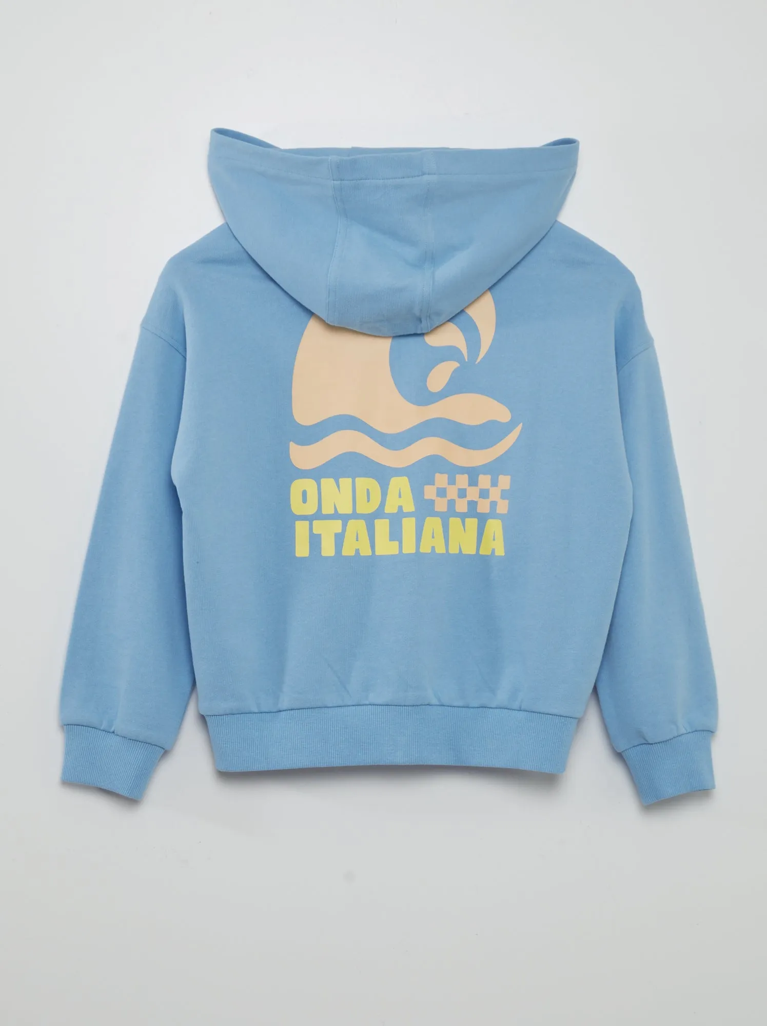 Felpa con zip e cappuccio - Grafik Edition - BLU