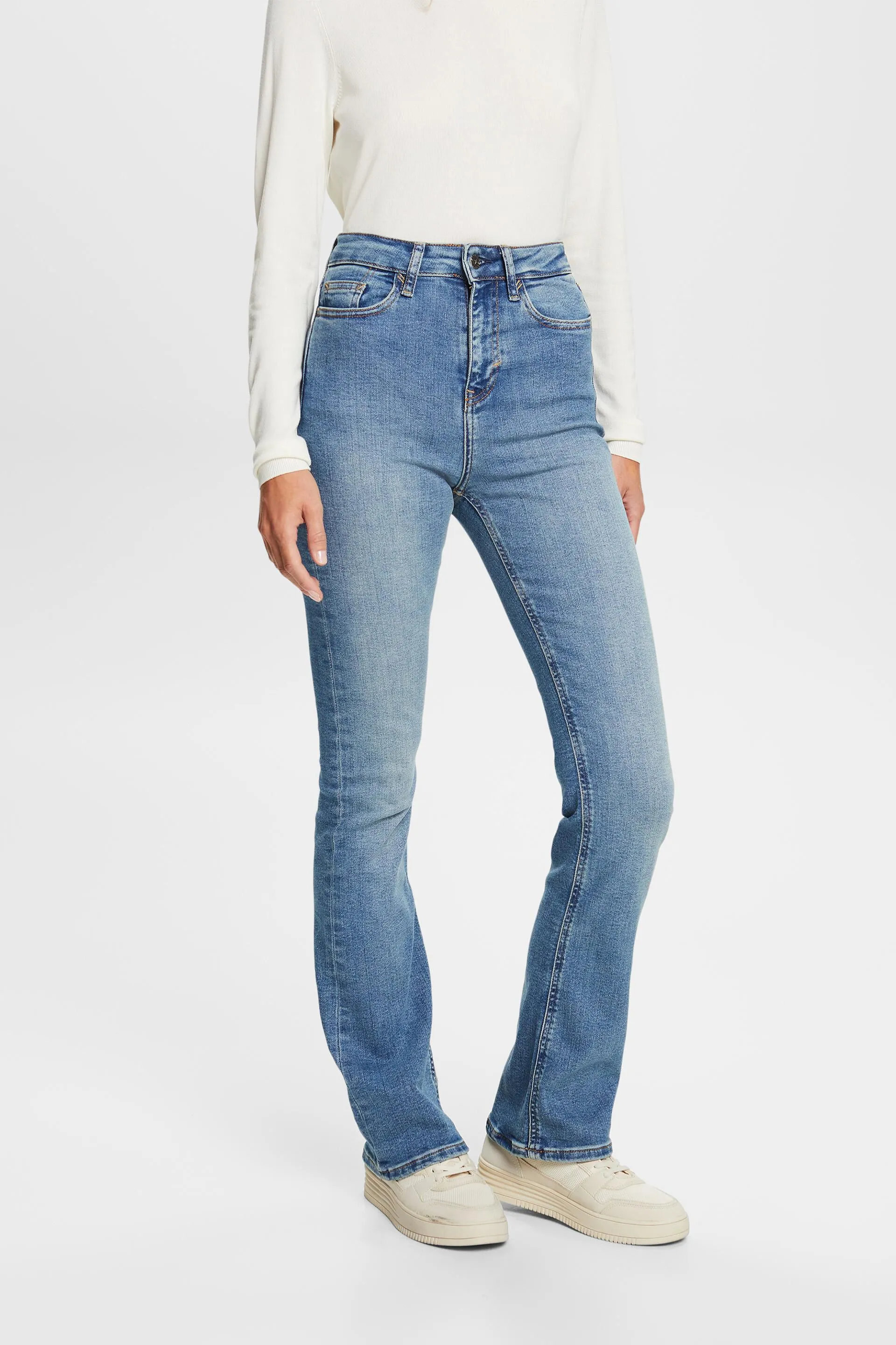 Jeans bootcut stretch a vita media