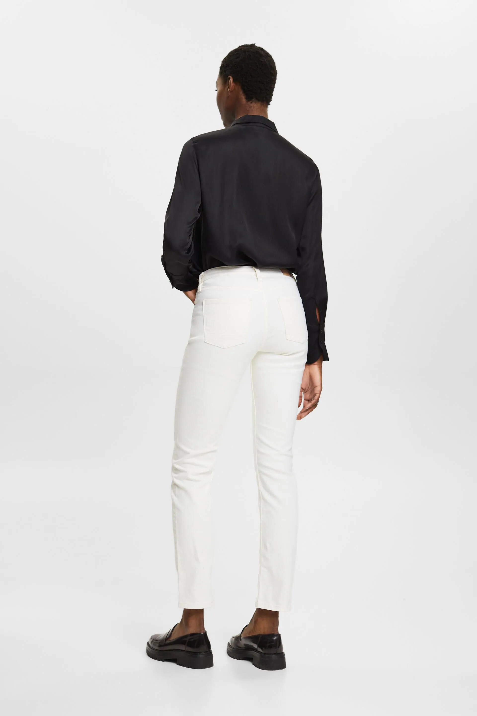Jeans straight a vita media