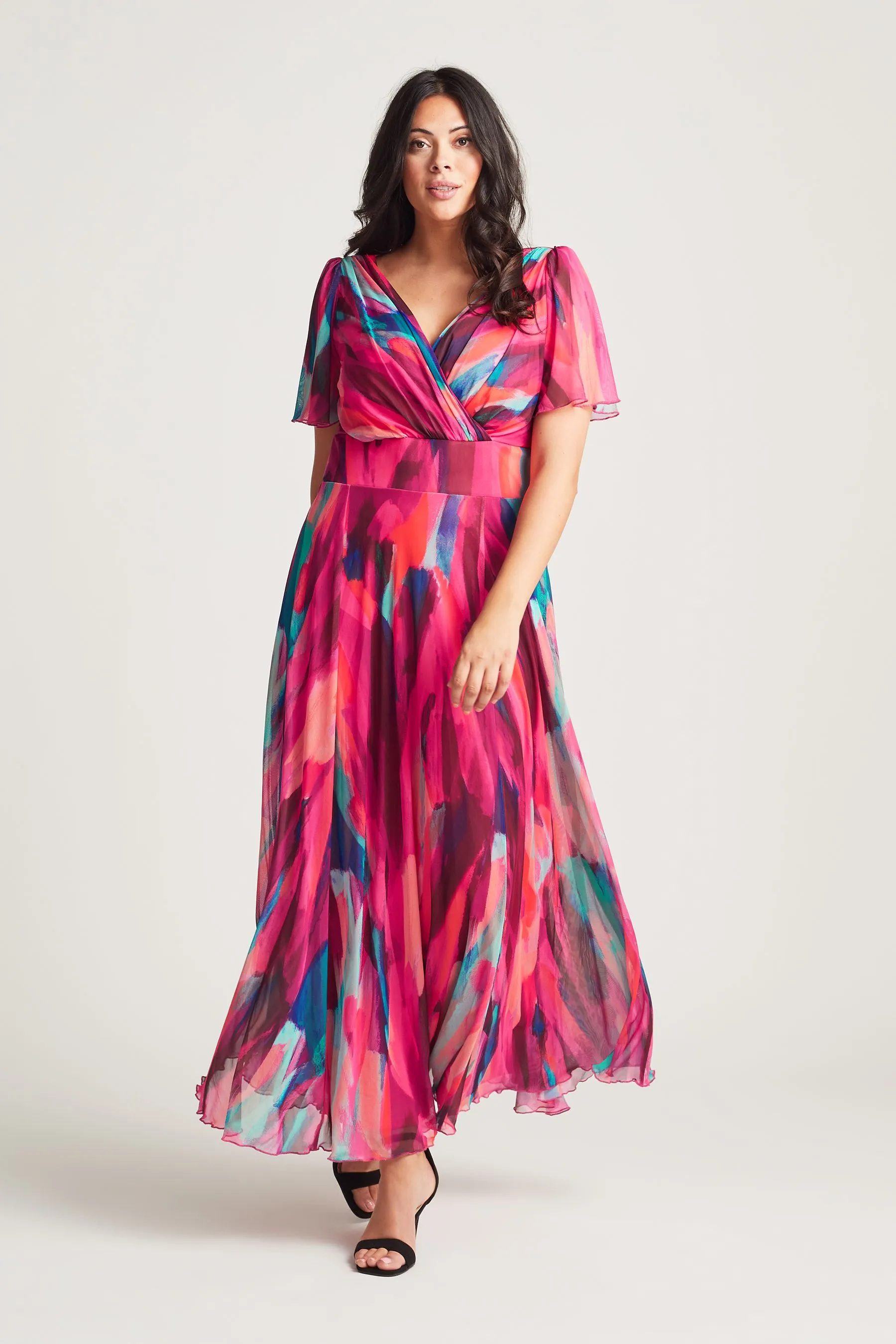 Scarlett & Jo - Isabelle - Abito maxi con maniche a pipistrello