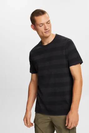 T-shirt a righe in filato a neps