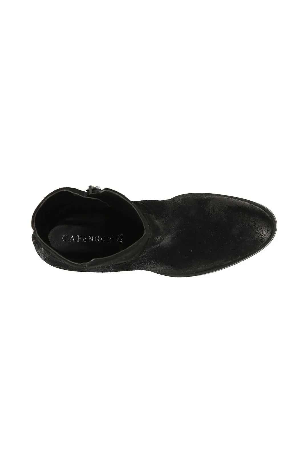 tronchetto donna in pelle scamosciata nero